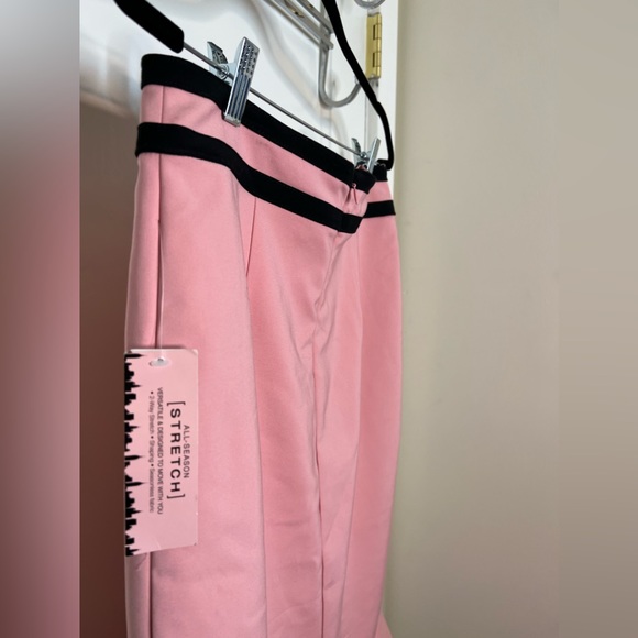 7th Avenue New York & Company Pink Flared Hi-Lo Trumpet Stretch Skirt Size 8 - Picture 5 of 10